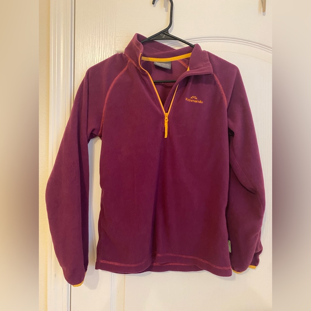 Kathmandu Burgundy Fleece Pull Over Kids size 12